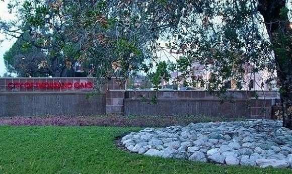 Sign for City of Thousand Oaks, California, USA