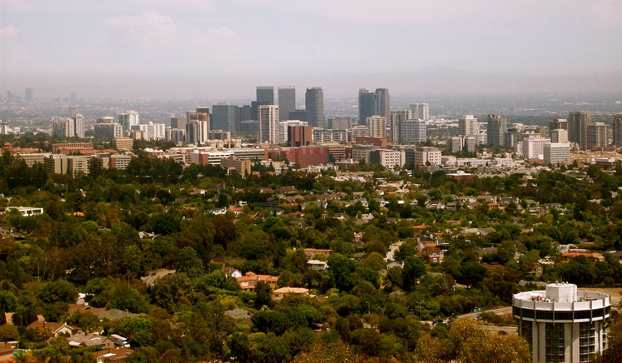 View of Westwood, UCLA, and surrounding areas.